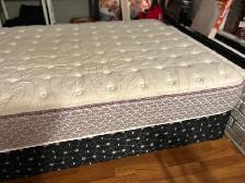 ONE LIKE NEW YET MATTRESS /BOX SPRING AND RAILS