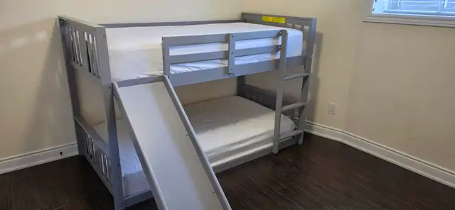 Kids Twin Bunk Bed with Slide – Like New – $250 – Moving Sale