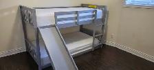 Kids Twin Bunk Bed with Slide – Like New – $250 – Moving Sale