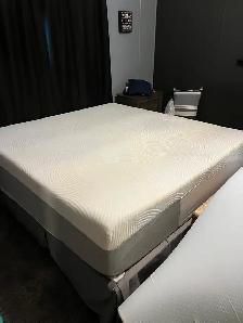 King Size Bed, topper and frame