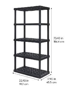 Tough black plastic shelf organizer - Photo 2