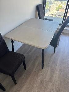 Dining table and chairs