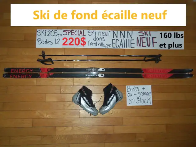 Ensembles de ski de fond écaille SKI NEUF 200 205 cm