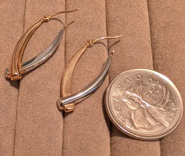 14KT JCM Gold Earrings Stamped -See Details