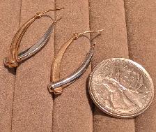 14KT JCM Gold Earrings Stamped -See Details