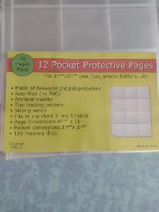New Packaged of 10 - 2 1/2 x 2 1/2 coin card holders 120 coins - Photo 3
