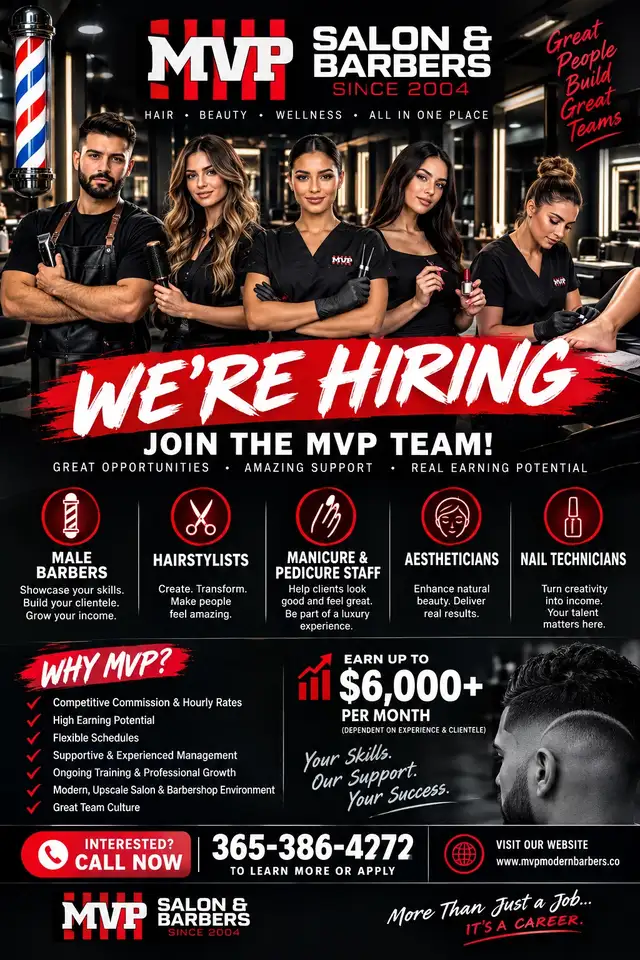 Hairstylist and Barber Wanted