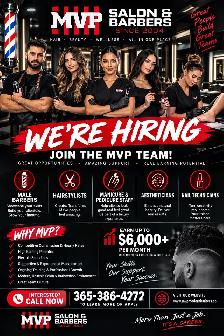 Hairstylist and Barber Wanted