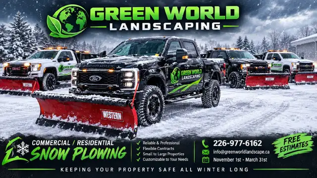 Commercial and residential snow plowing