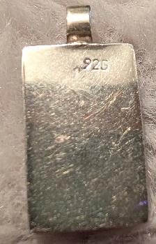 Vintage stamped 925 Sterling Silver Pendant - Glows under UV - Photo 4