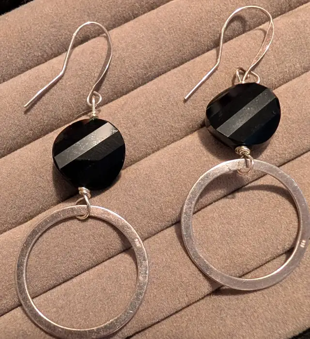925 stamped Sterling Silver Dangle Earrings