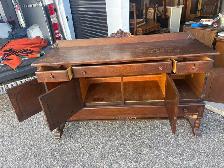 Free delivery Antique Oak Sideboard Buffet - Photo 8
