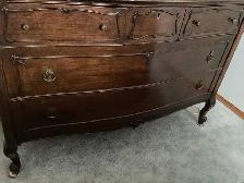 Antique Sleigh Double Bed & Dresser - Photo 4