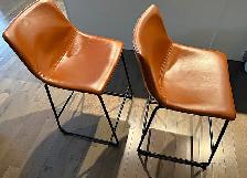 Two 'Hayden' Retro Faux Leather Bar Stools - Photo 2