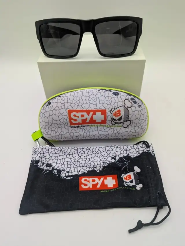 (B5195) Spy Optic Cyrus Ken Block Matte Black Happy Lens Pola...