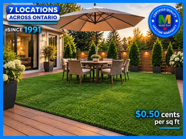 ARTIFICIAL TURF FOR BACKYARDS. $0.40/sqft to $0.50/sqft