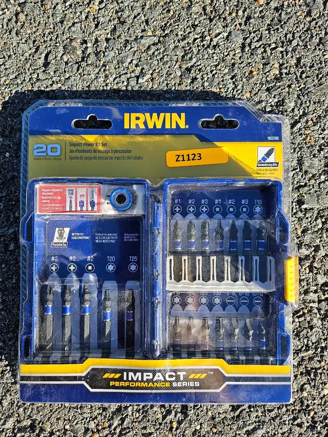 Irwin 20 piece impact bit set - New