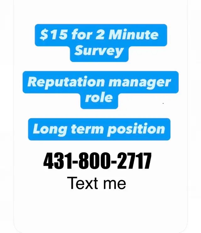 $15 for quick survey