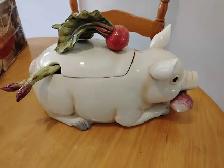 Soupière en forme de cochon - Photo 2