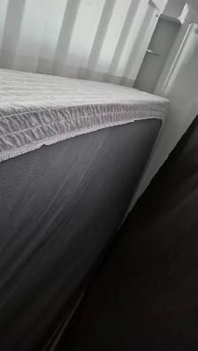 Quality Queen Bed, Metris, Box, and Steel Frame for sale - Photo 4