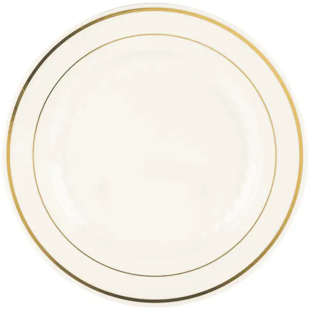 Thanksgiving 10inch Gold Rim Sublimation Coated Plate heat press
