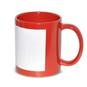 Flash Sale $3 11oz Red White Patch Sublimation Mugs heat press