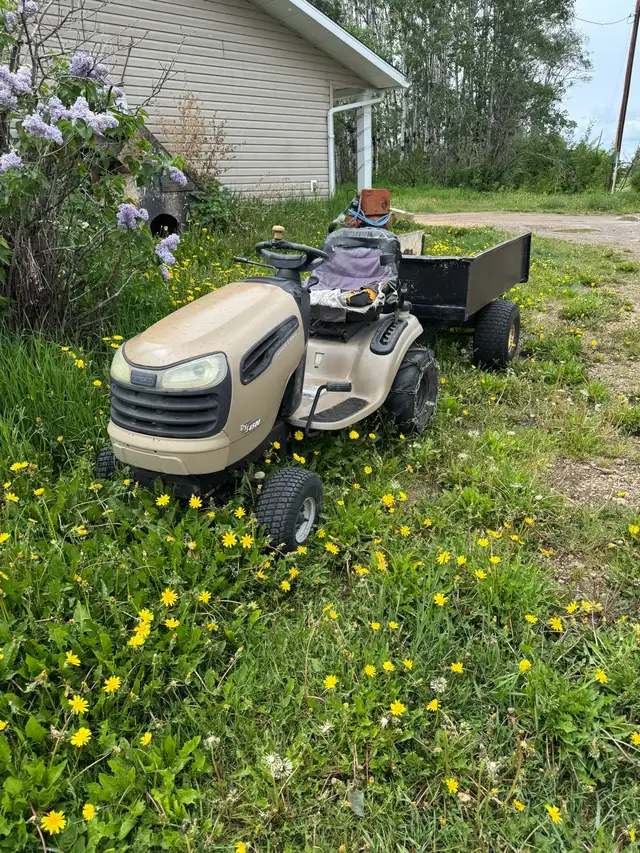 chore tractor with trailer
