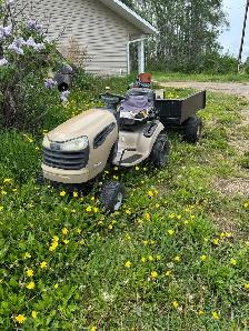 chore tractor with trailer