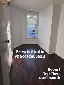 3 Private Studio Spaces Available for Rent Downtown