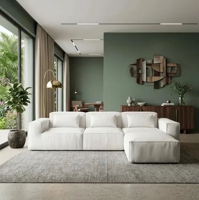 Brand New 118.4' Modular Boneless Sofa with Chaise Special $509