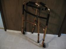Brass Colored Adjustable Walker with 2 Front Wheels - Photo 10