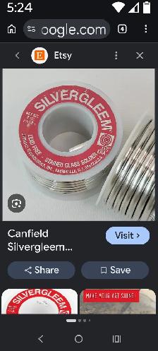 Silvergleem Lead-Free Stained Glass Solder – 8 oz