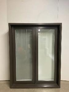 10914BH Fenêtre Battant HYBRIDE Brun 2 sect 1 ouvr 43 1/2x55 1/2