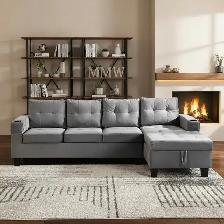 Brand New 4-Seater L-Shaped Sectional Sofa with Storage $599