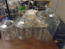 Glass display jars