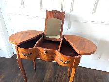 Antique French Pop Up Vanity Make Up Dresser