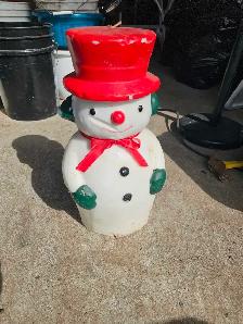 1980s Vintage Snowman Candle