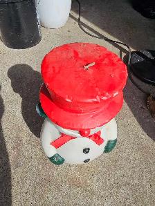 1980s Vintage Snowman Candle - Photo 2