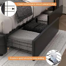 Brand New King Smart LED Bed Frame  Headboard 4-Drawer $369 - Photo 3