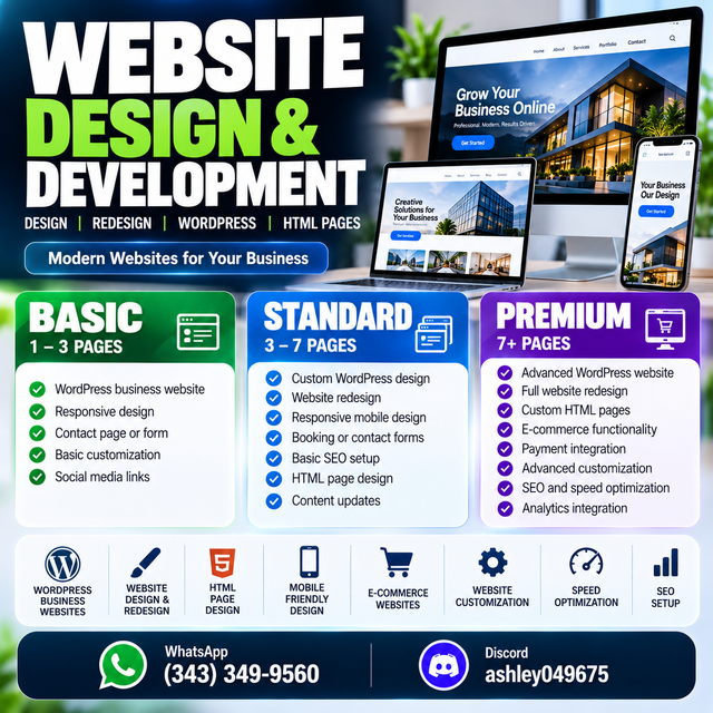 DESIGN, REDESIGN WORDPRESS BUSINESS WEBSITE, DESIGN HTML PAGES