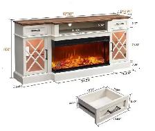 Brand New 70' Farmhouse Fireplace TV Stand Special $299 - Photo 2
