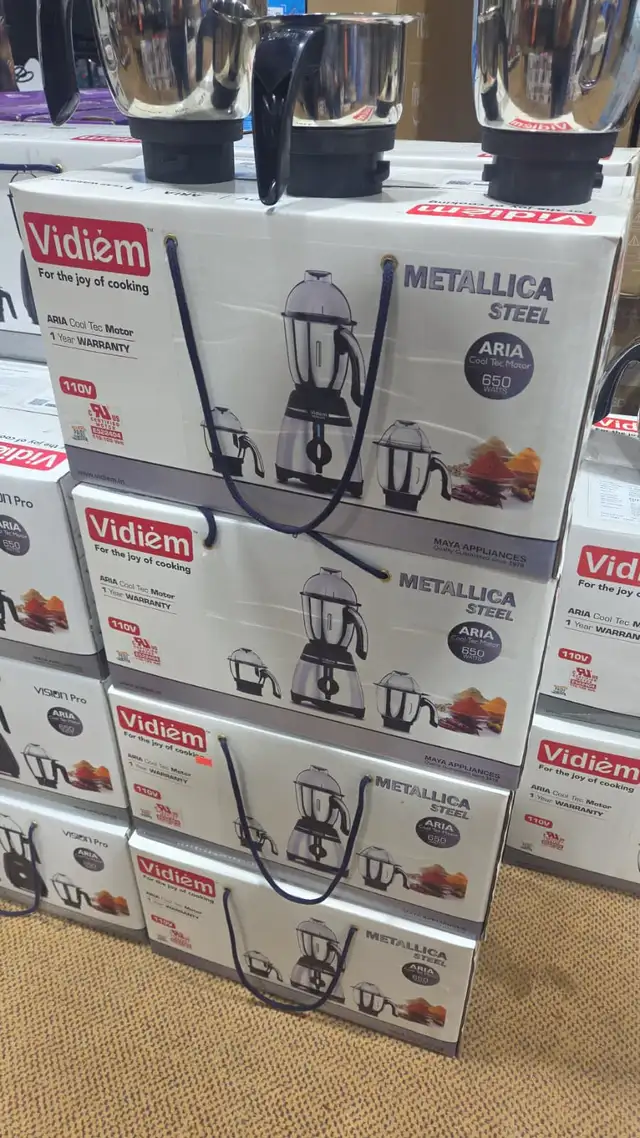 Vidiem Metallica STEELE 650W / 110V Stainless Steel Jars – India