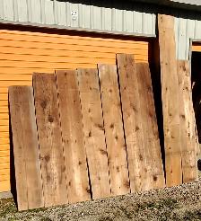 14 pieces 1930's Reclaimed Red  Cedar Planks approx 75 sq. ft.