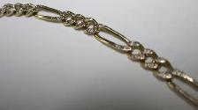 LOVELY ENGRAVED 10K GOLD BRACELET ITALY4.4 GRAMS 7.5 INCHES