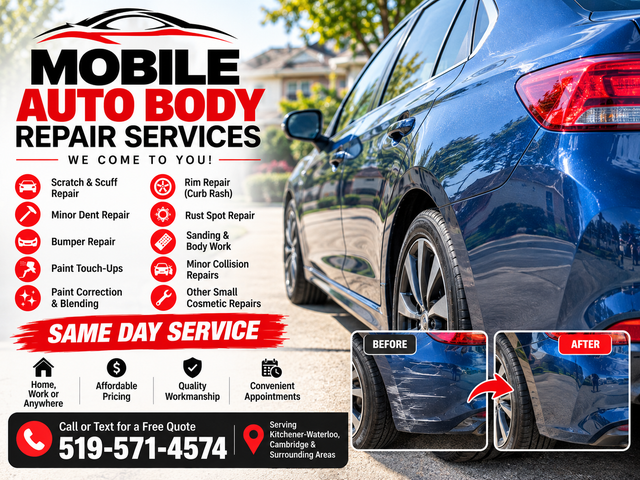 MOBILE AUTO BODY REPAIR – WE COME TO YOU