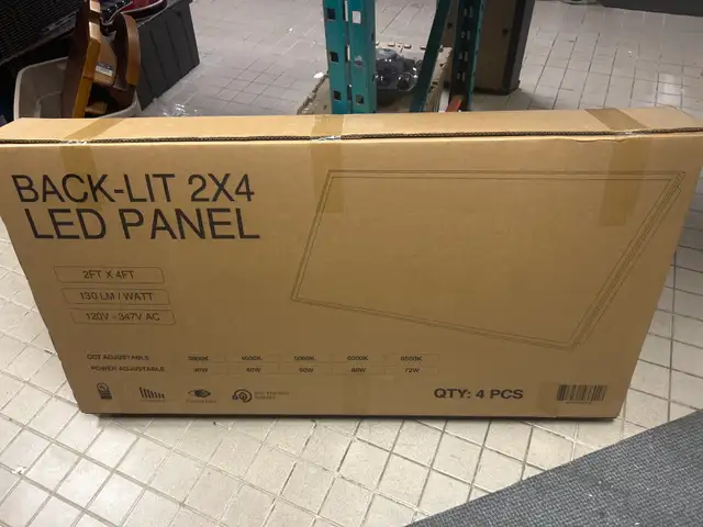 4 Pack 2’X4’ Backlit Light Panels Adjustable New
