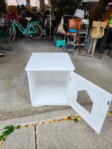 Cat litter box or bed enclosure.