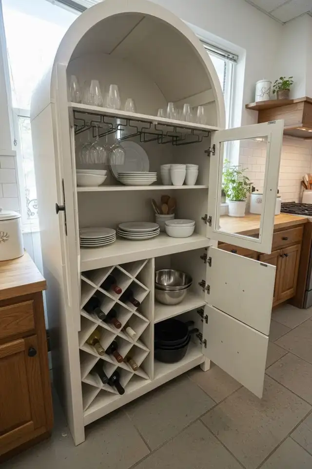 Brand New Arch Top Bar Cabinet Wine Rack Storage Special $199
