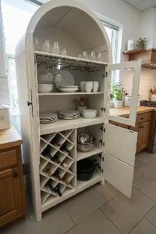 Brand New Arch Top Bar Cabinet Wine Rack Storage Special $199