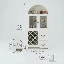 Brand New Arch Top Bar Cabinet Wine Rack Storage Special $199 - Photo 4
